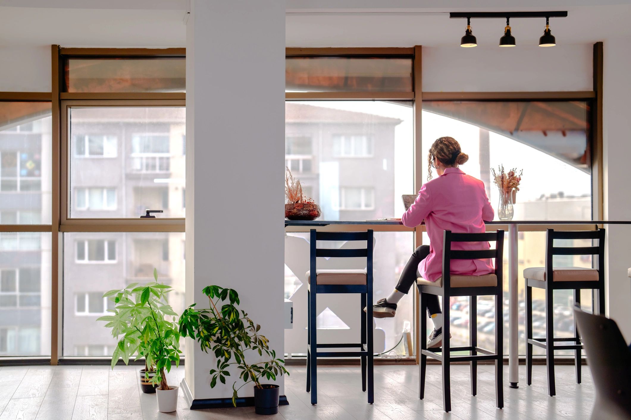 Modern office workspace ready for cleaning service